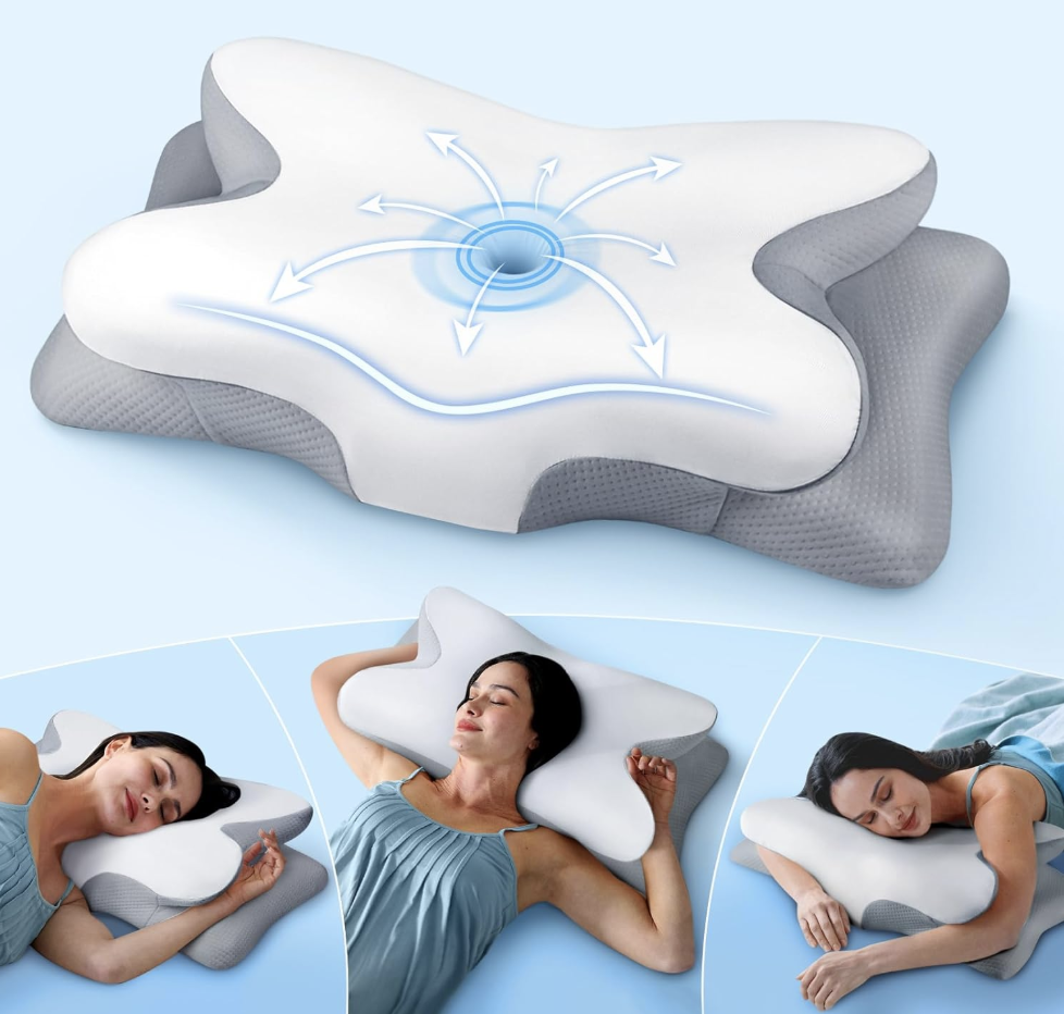 ergonomic cervical neck pillow cradles!